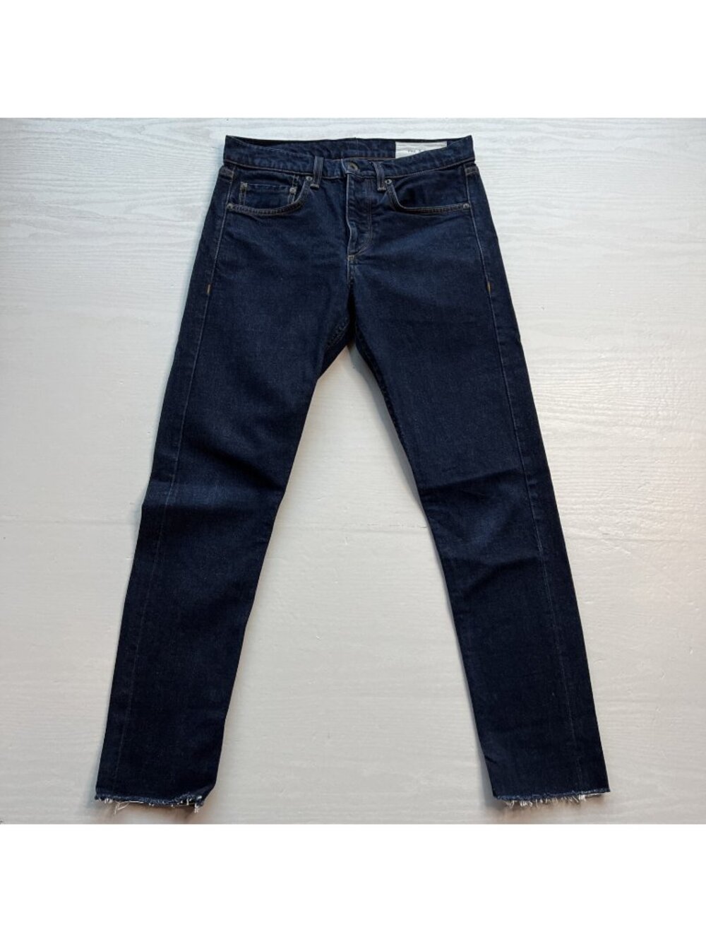 rag bone Fit 1 Extra Slim Selvedge Jeans Button Fly Raw Hem Mens Actual 28x26